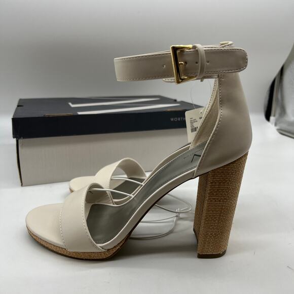 Worthington Womens Lynch Heeled Sandals Ivory Size 9.5M - Picture 9 of 15